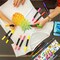 Zenacolor 20 Fabric Markers with Dual Tips - Vibrant Colors Fabric Markers Permanent for Clothes - Fine and Chisel Point Fabric Paint Markers